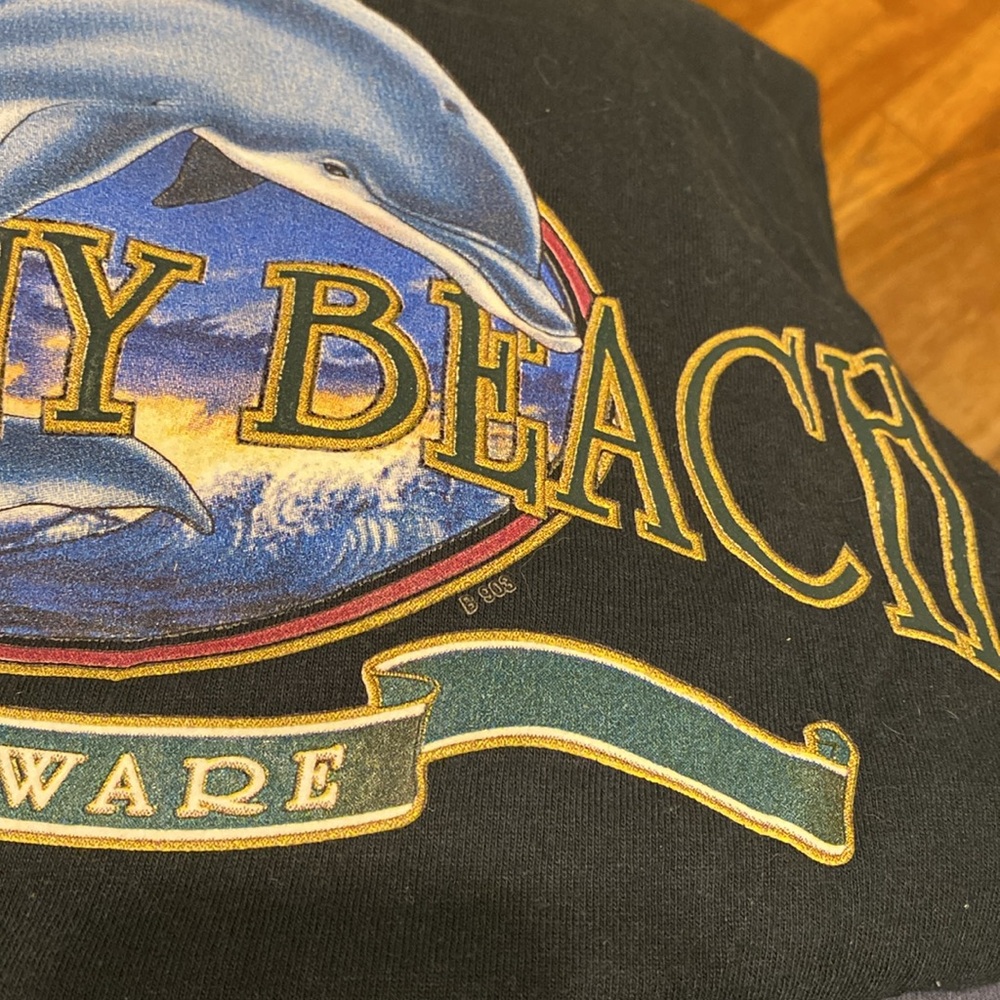 3X 100% cotton Bethany Beach Delaware black T-shirt - Picture 4 of 5